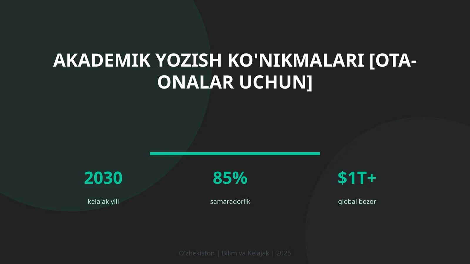 Akademik yozish ko'nikmalari [ota-onalar uchun]