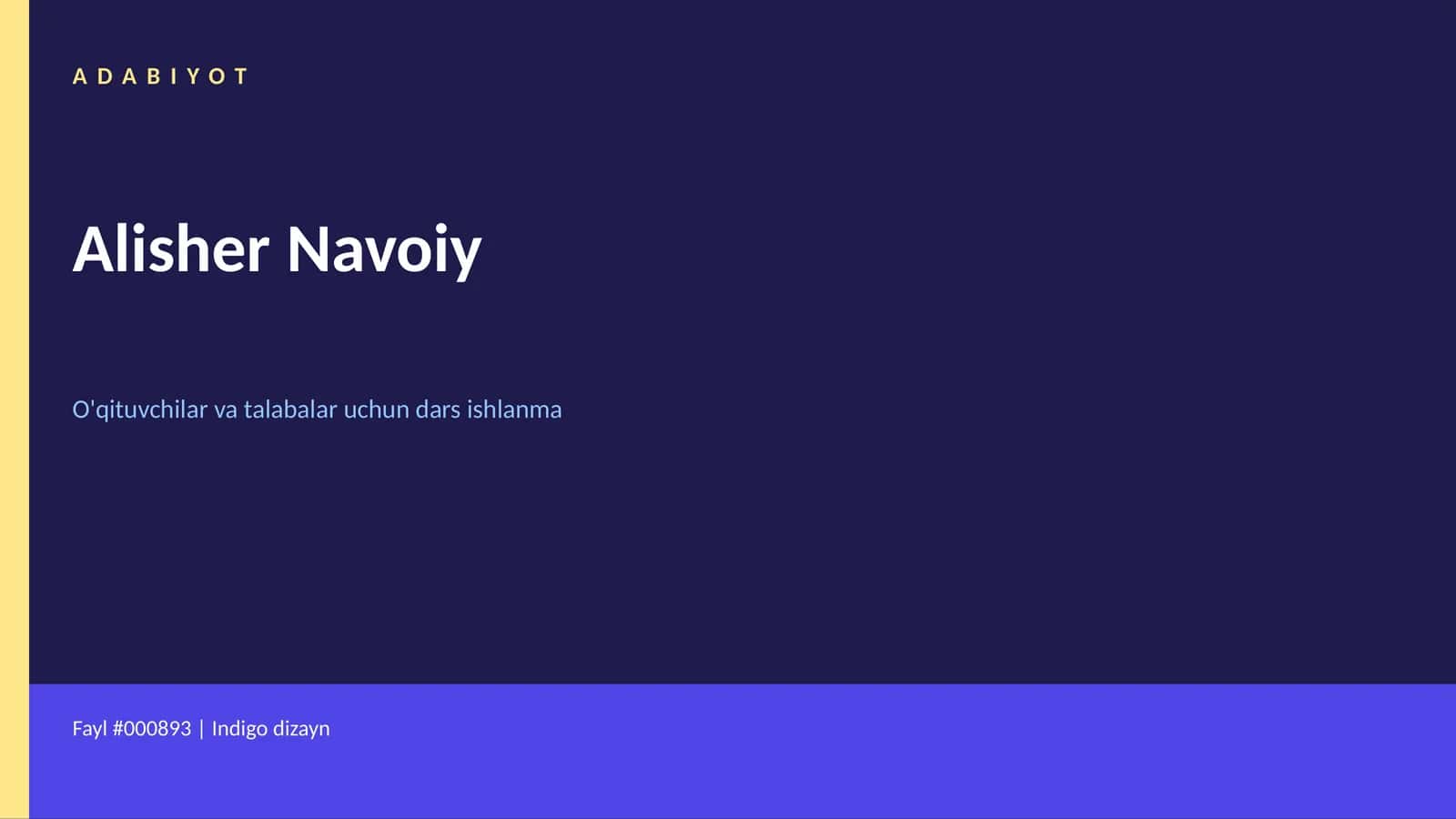 O'qituvchilar va talabalar uchun dars ishlanma