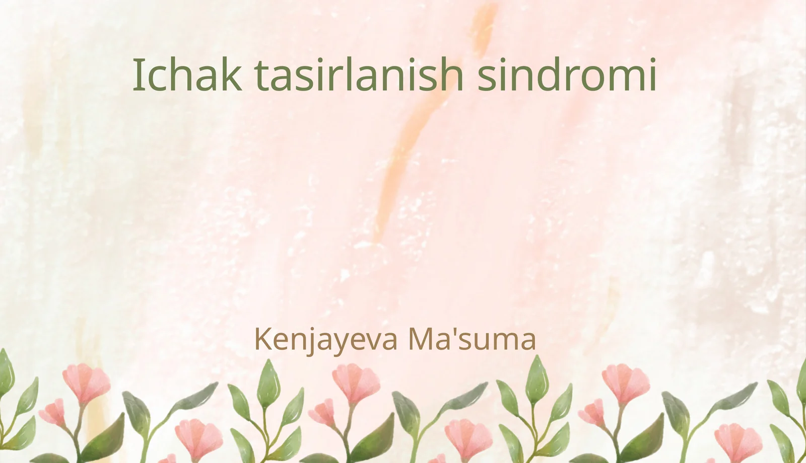 Ichak tasirlanish sindromi