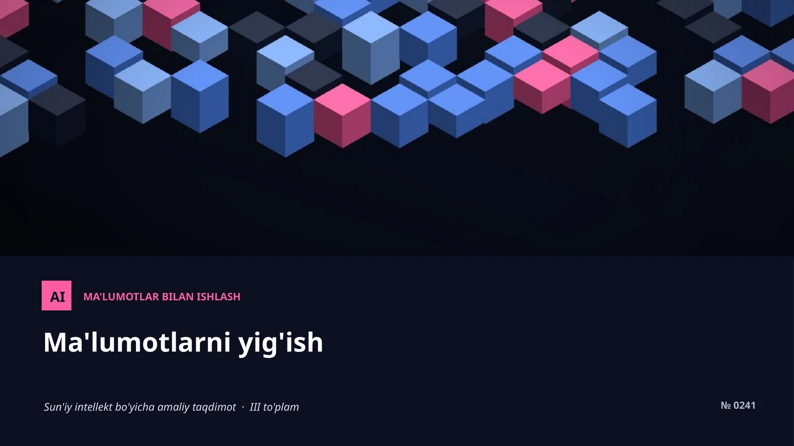 AI ma'lumotlar bilan ishlash