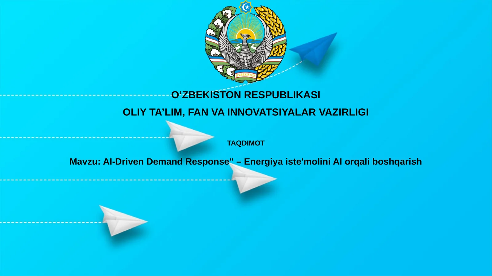 AI-Driven Demand Response" –Energiyaiste'moliniAIorqaliboshqarish