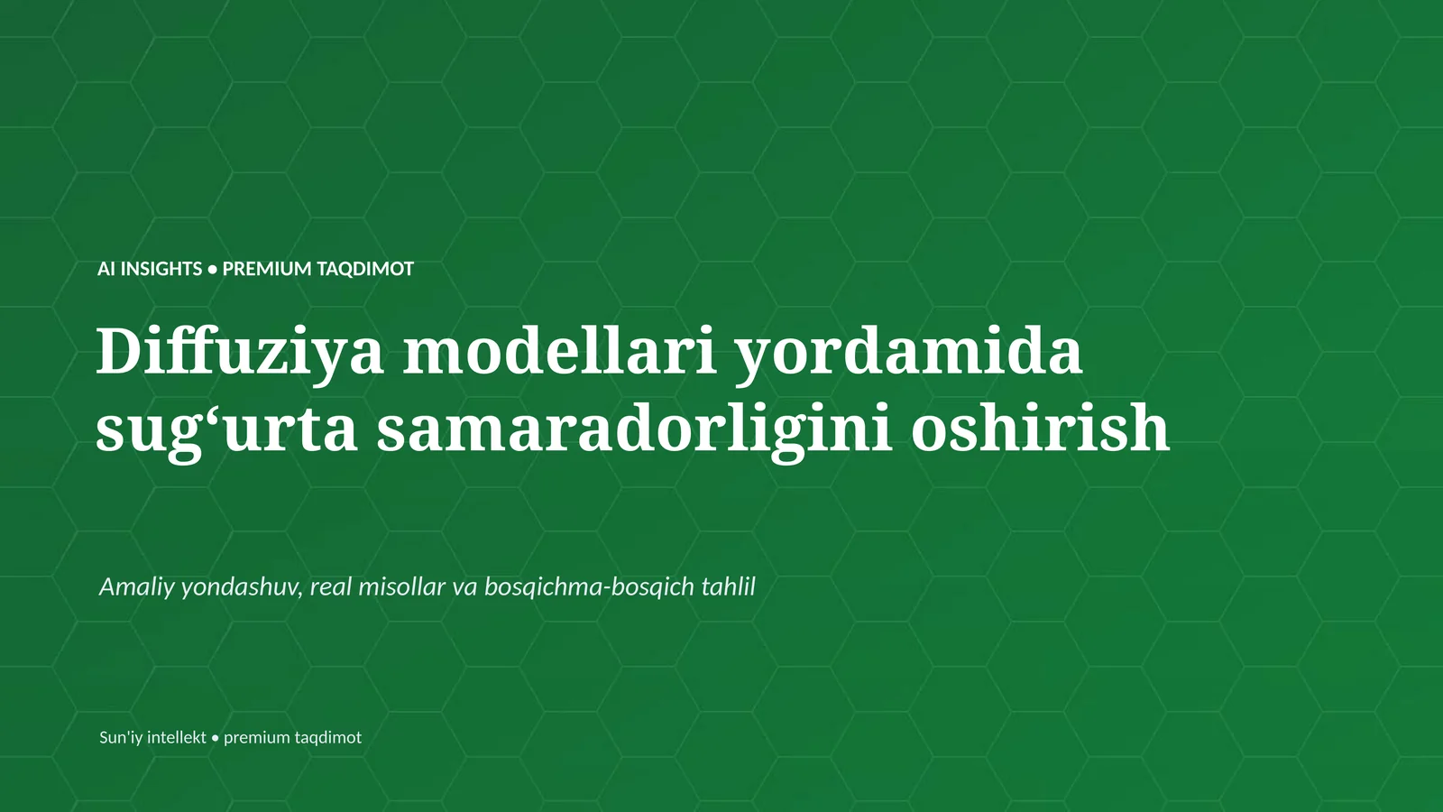 Sun'iy intellekt • premium taqdimot