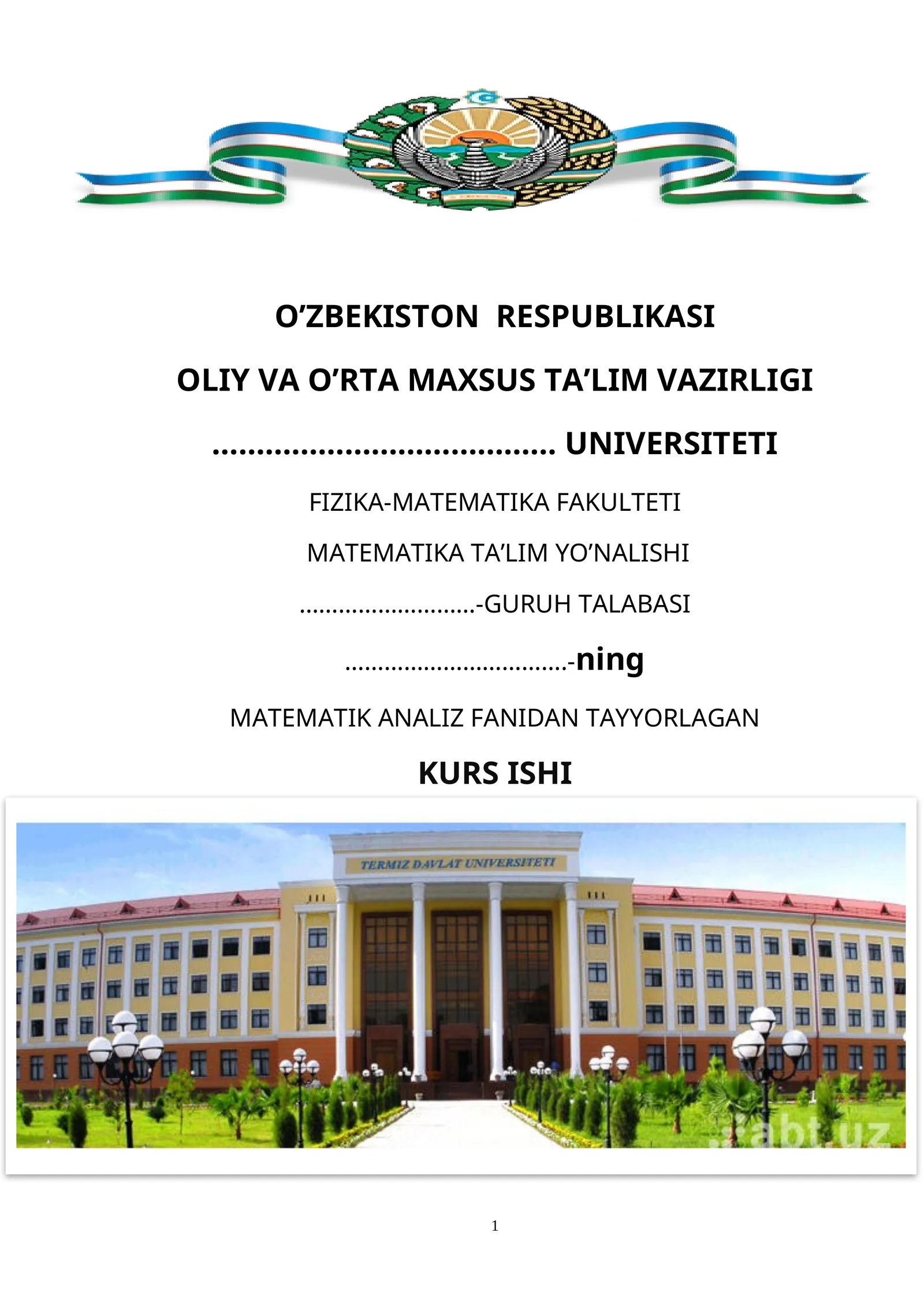 Elementar funksiyalarni darajali qatorlarga yoyish