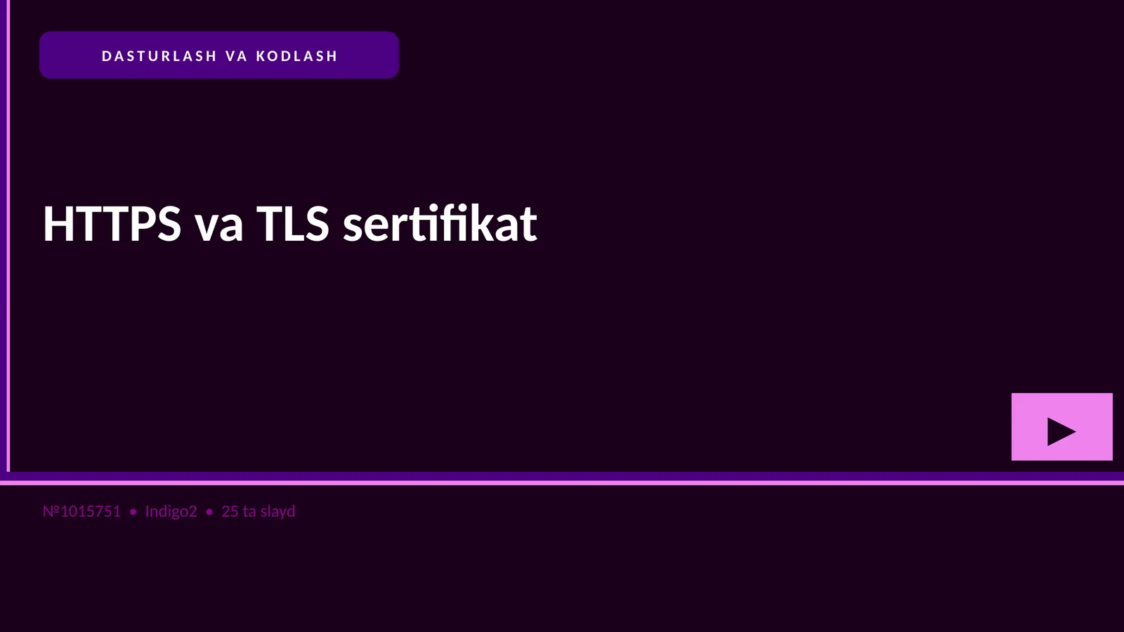HTTPS va TLS sertifikat