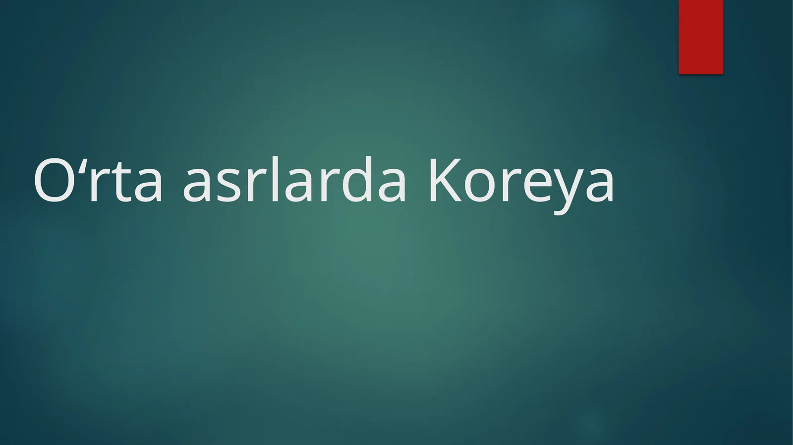 O‘rta asrlarda Koreya