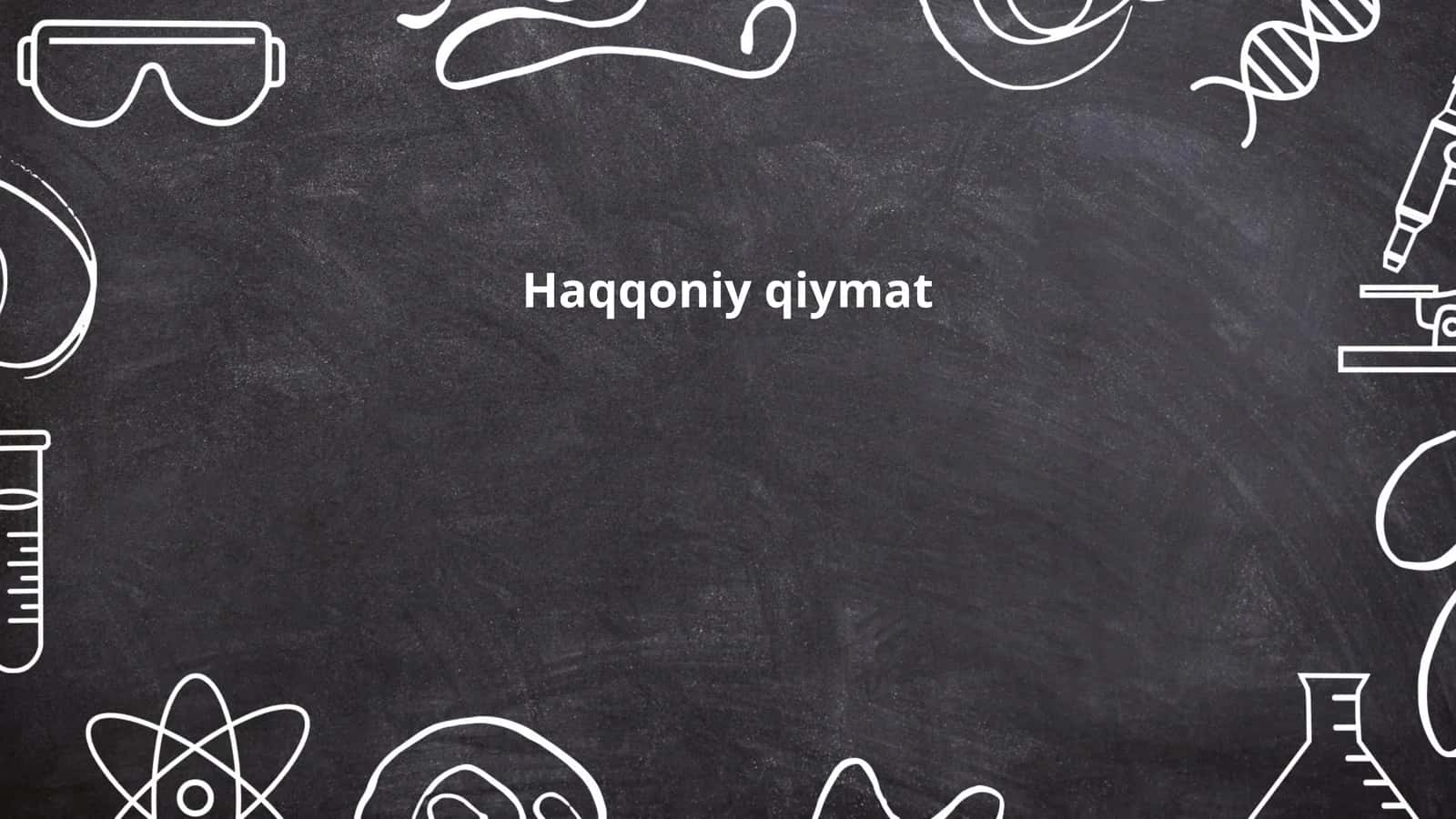 Haqqoniy qiymat