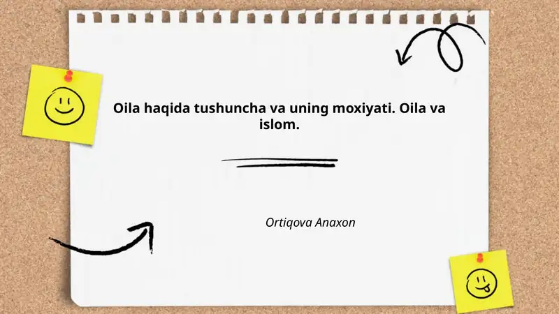 Oila haqida tushuncha va uning moxiyati