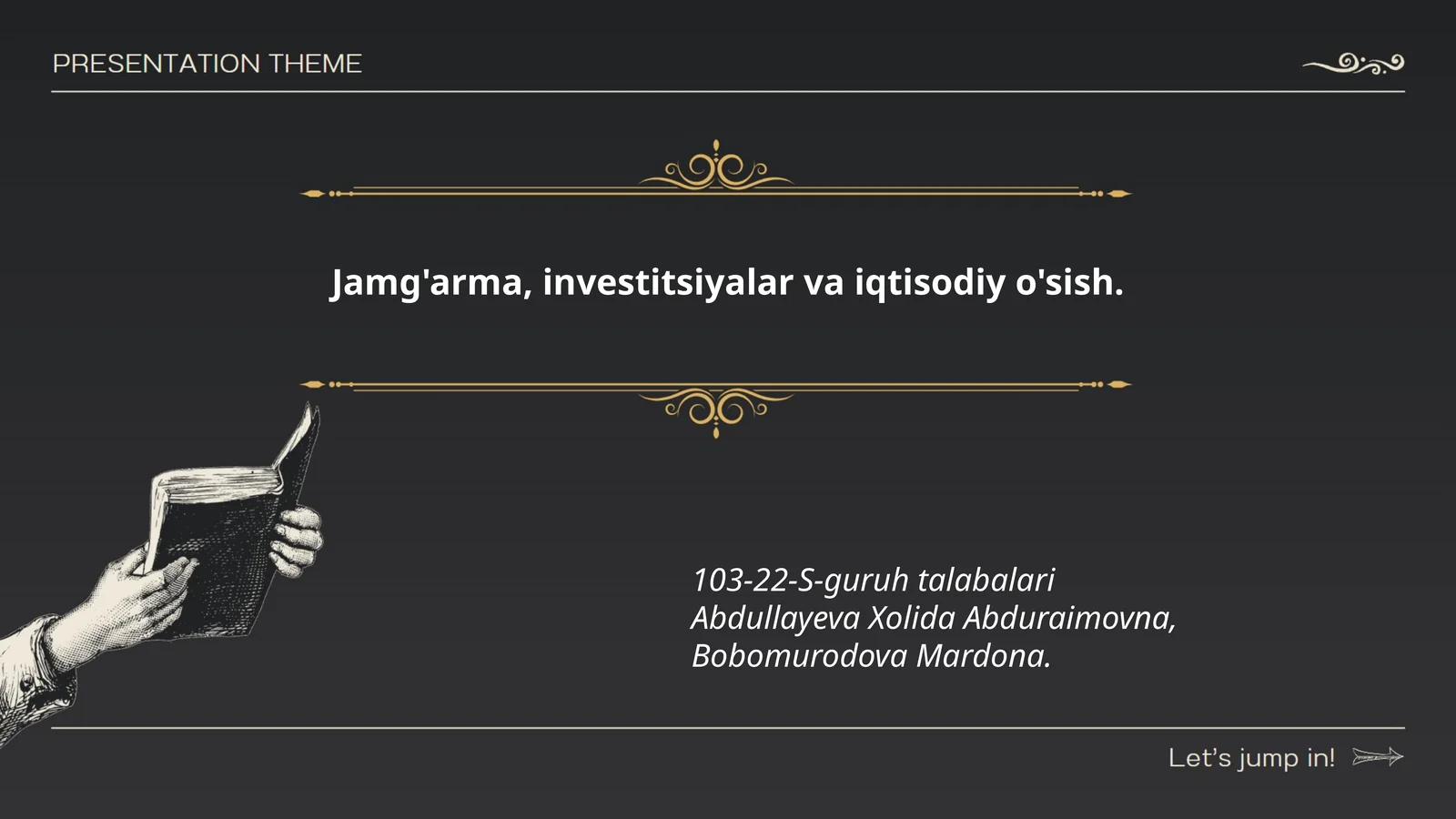Jamg'arma, investitsiyalar va iqtisodiy o'sish