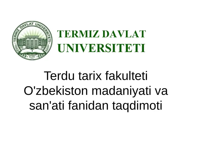XVI-XIX asrlar o'zbek xalqi san'ati