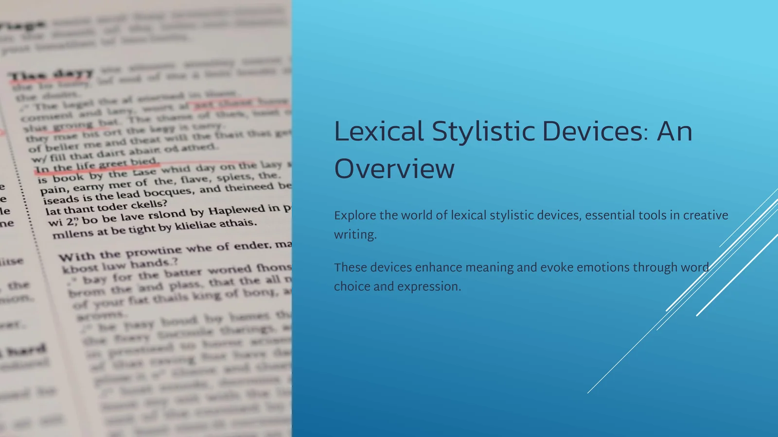 Lexical Stylistic Devices: An Overview