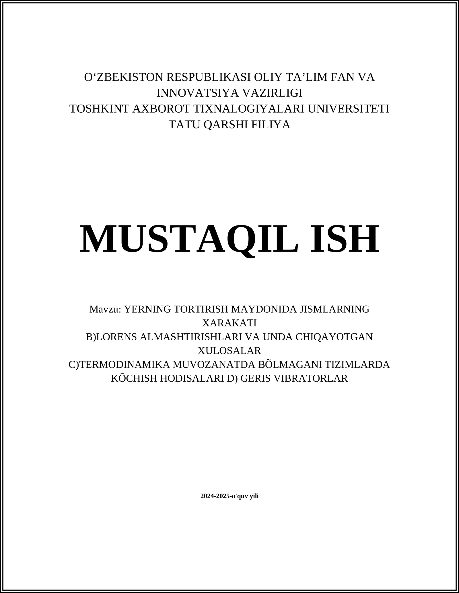 Yerning aylanish tezligi va jism harakati