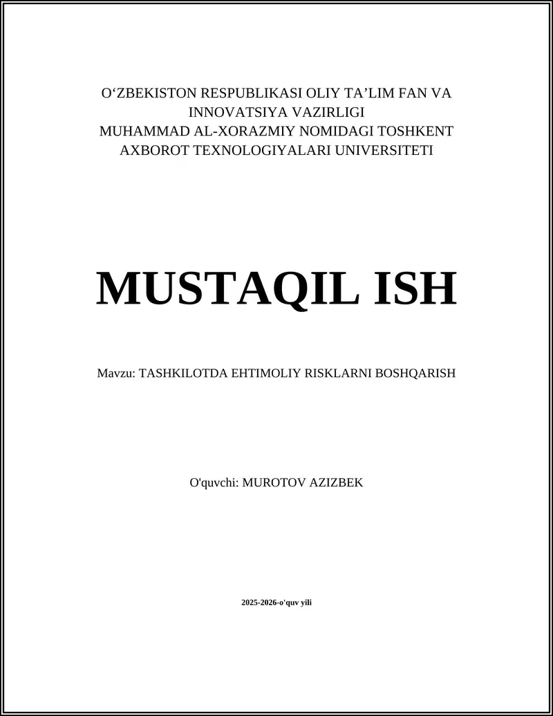 Risklarni boshqarish