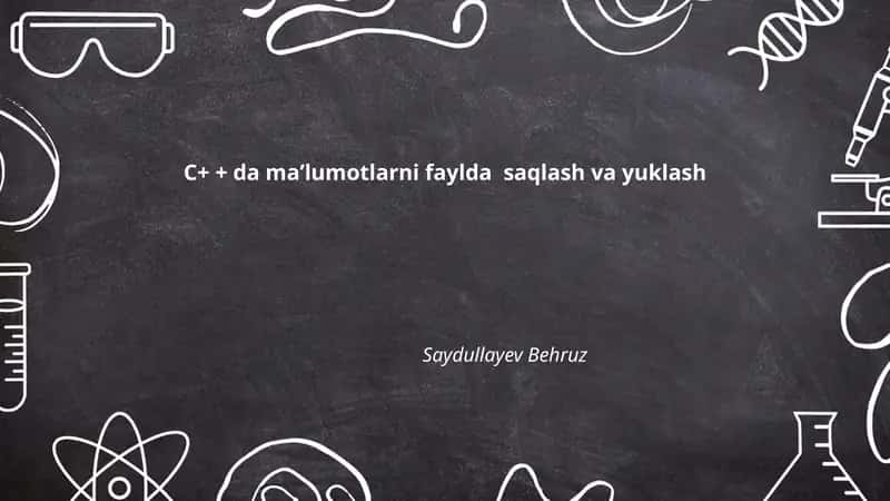 Fayl oqimlari ifstream, ofstream va fstream C++