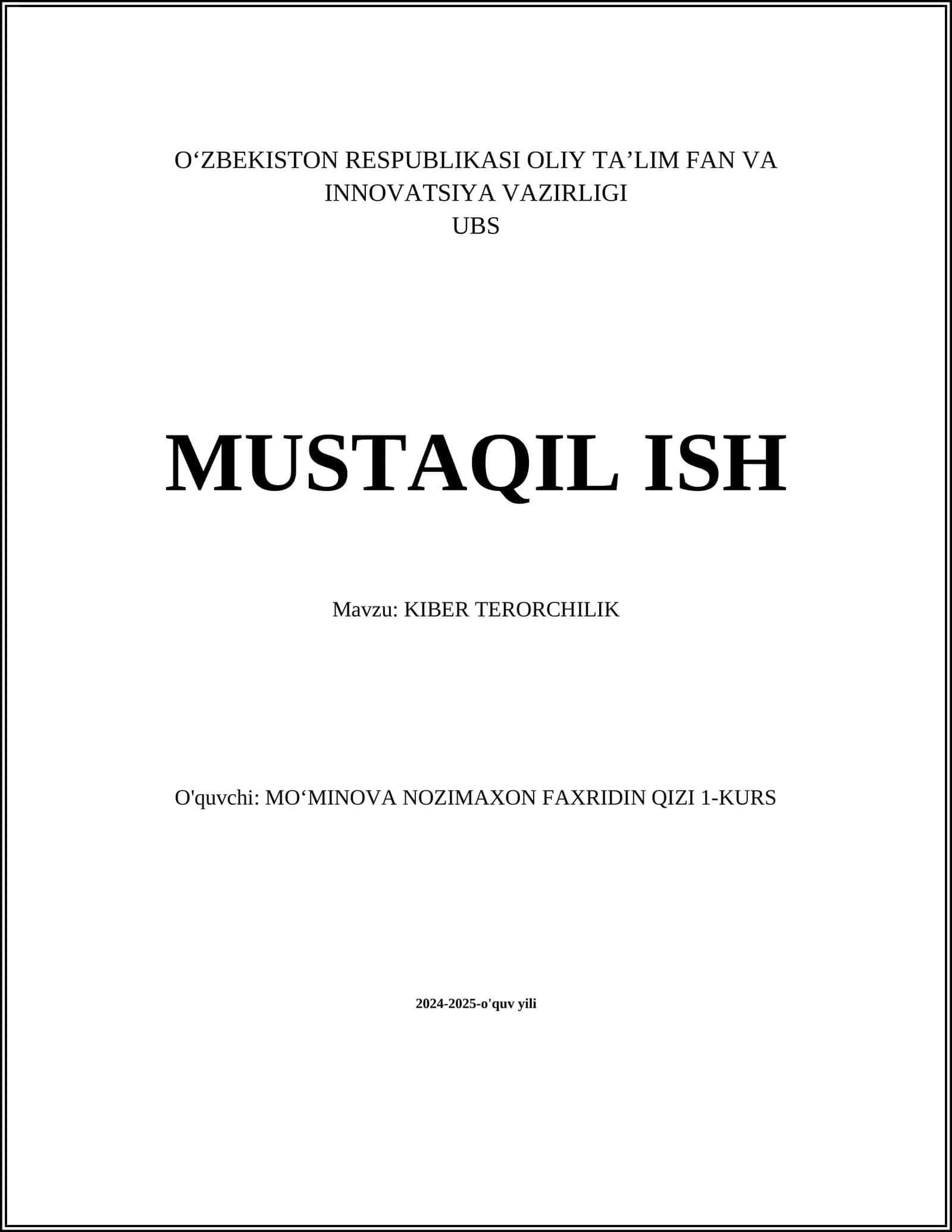 KIBER TERORCHILIK