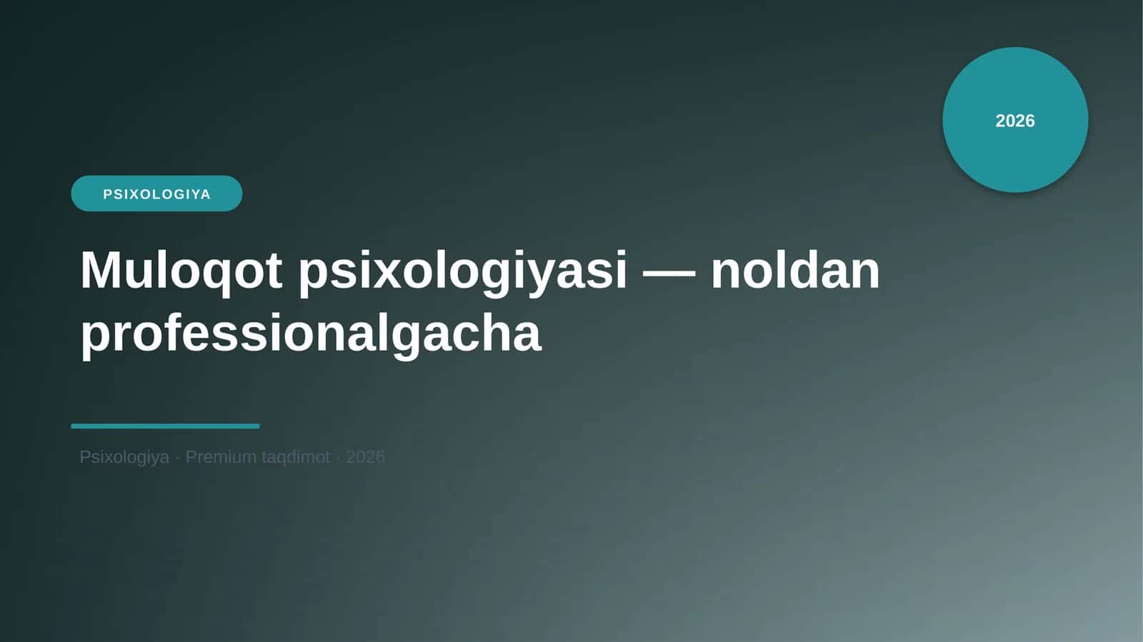 Muloqot psixologiyasi — noldan professionalgacha