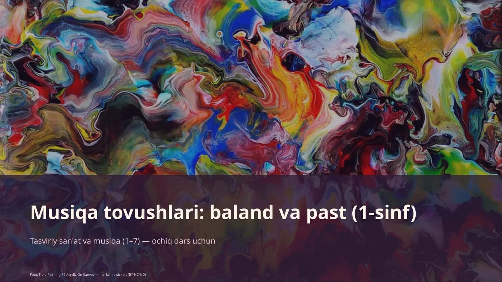 Musiqa tovushlari: baland va past (1-sinf)