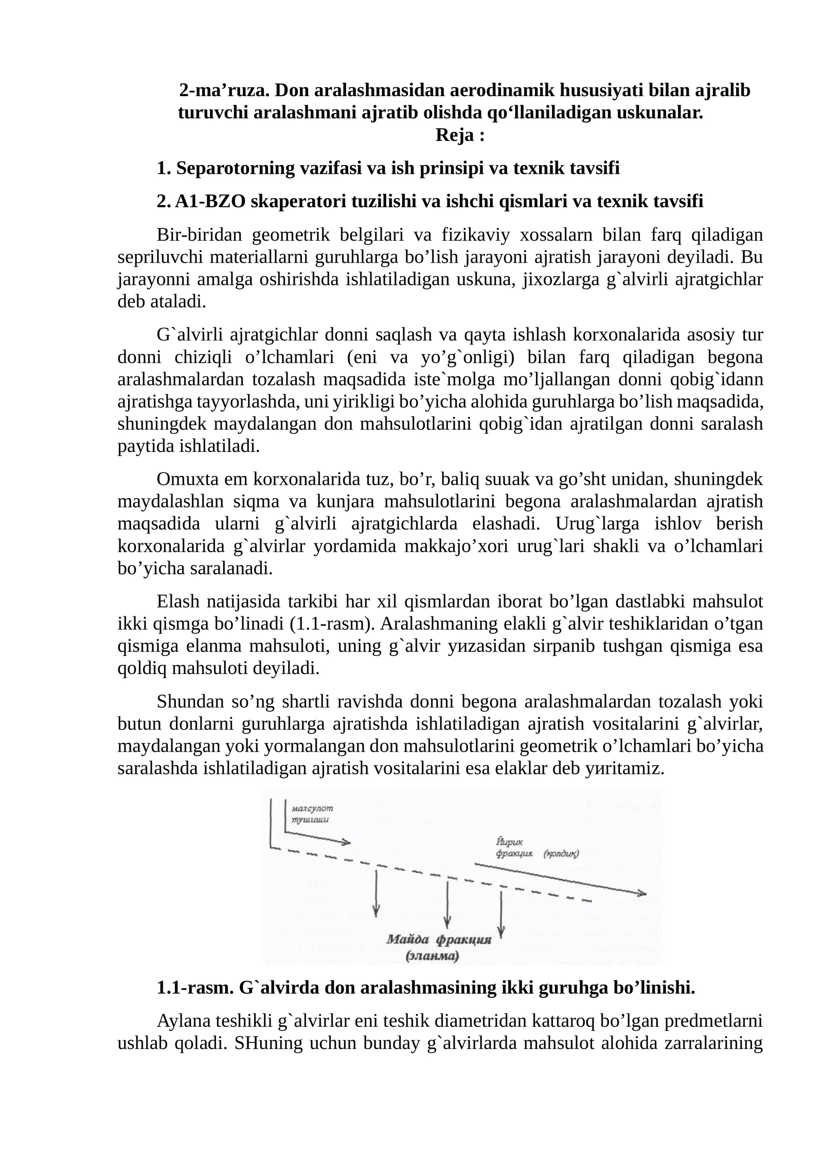 G'alvirli ajratgichlar