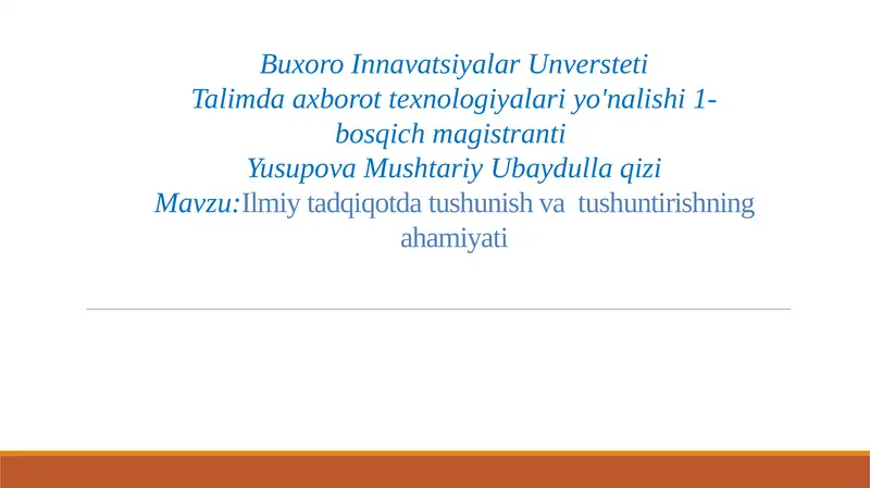 Ilmiy tadqiqot