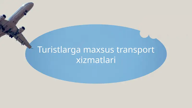 Turistlarga maxsus transport xizmatlari