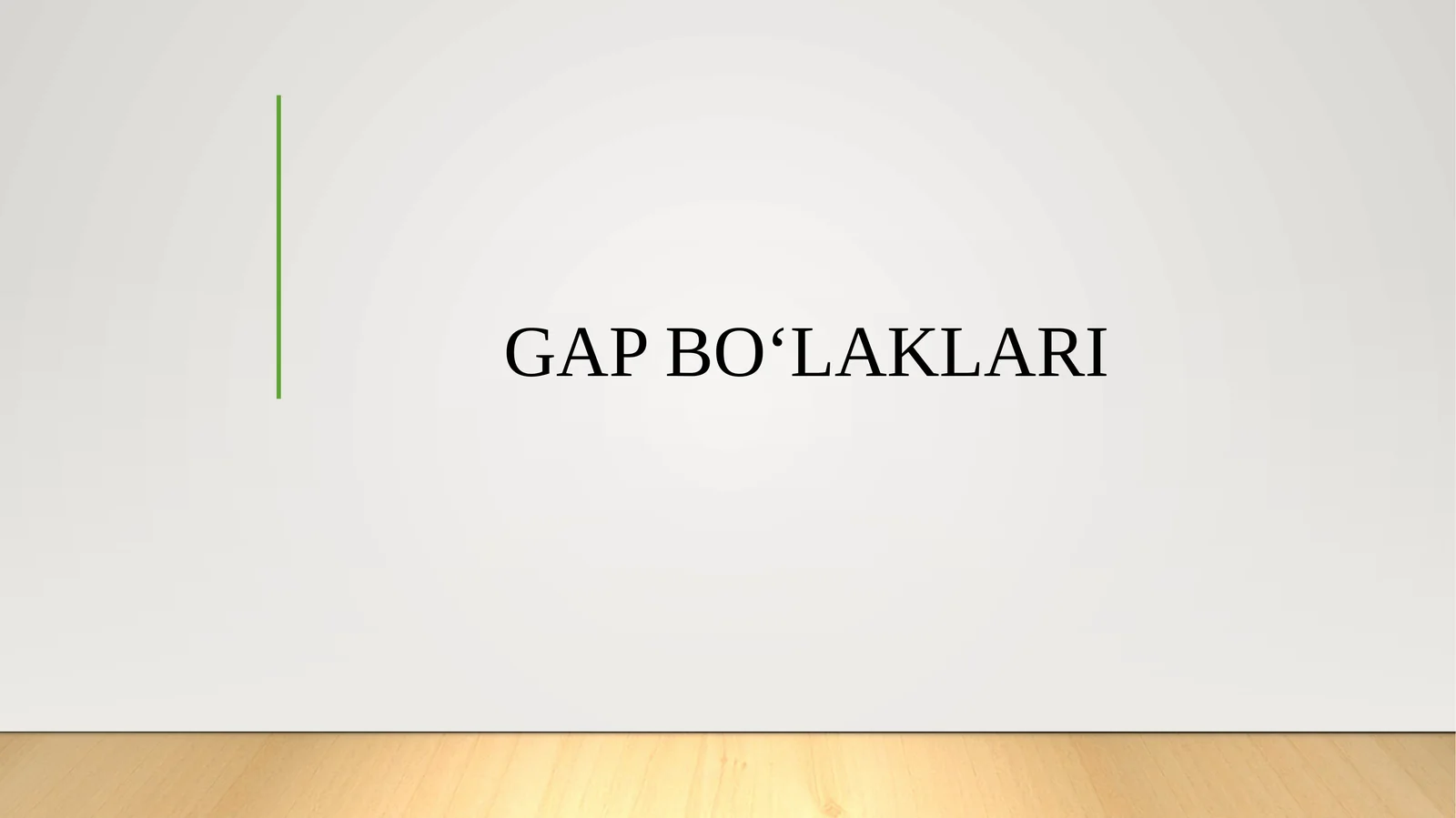 GAP BO‘LAKLARI