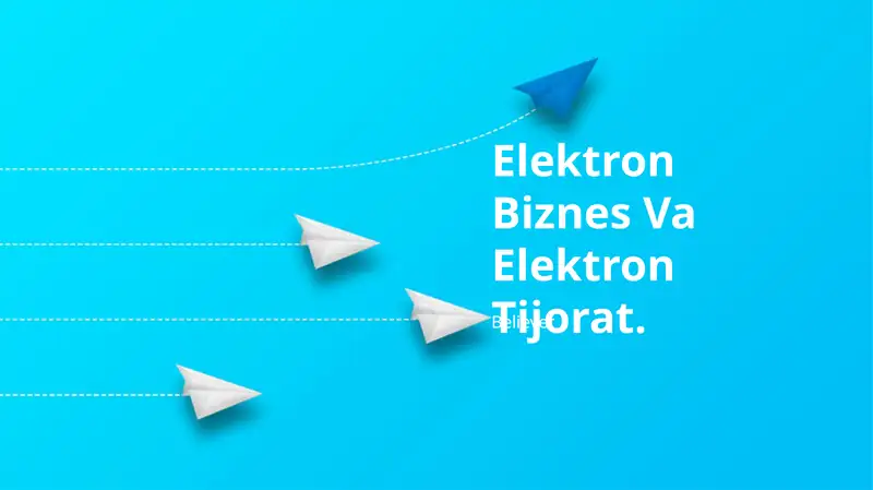 Elektron Biznes Va Elektron Tijorat