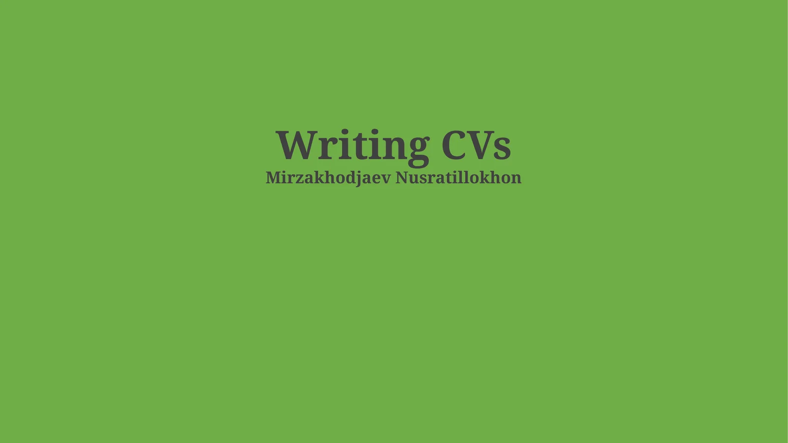 CV yozish