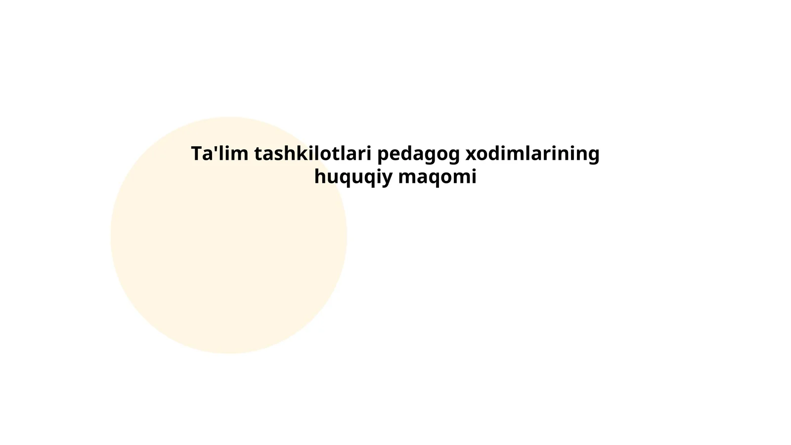 Pedagog xodimlarning huquq va majburiyatlari