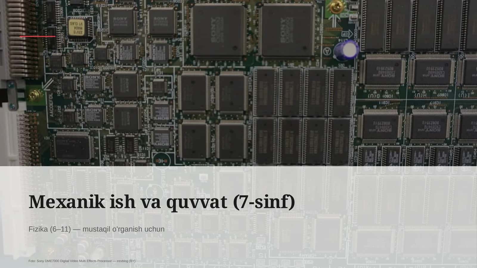 Mexanik ish va quvvat (7-sinf)