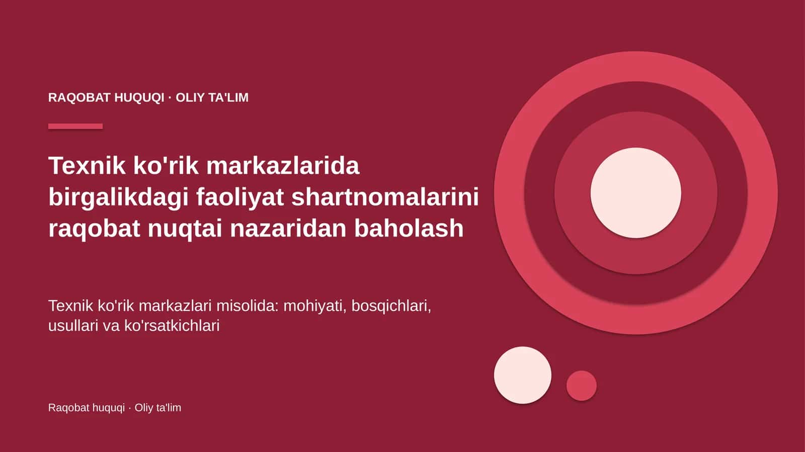 texnik ko'rik markazlarida birgalikdagi faoliyat shartnomalarini raqobat nuqtai nazaridan baholash 9449