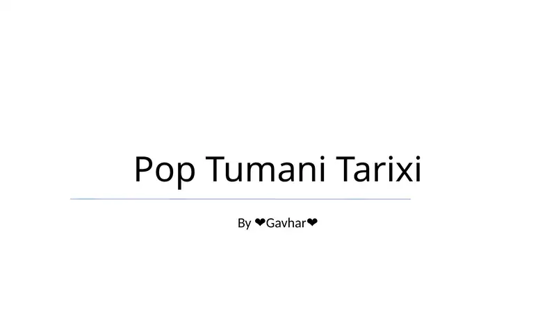 Pop Tumani Tarixi