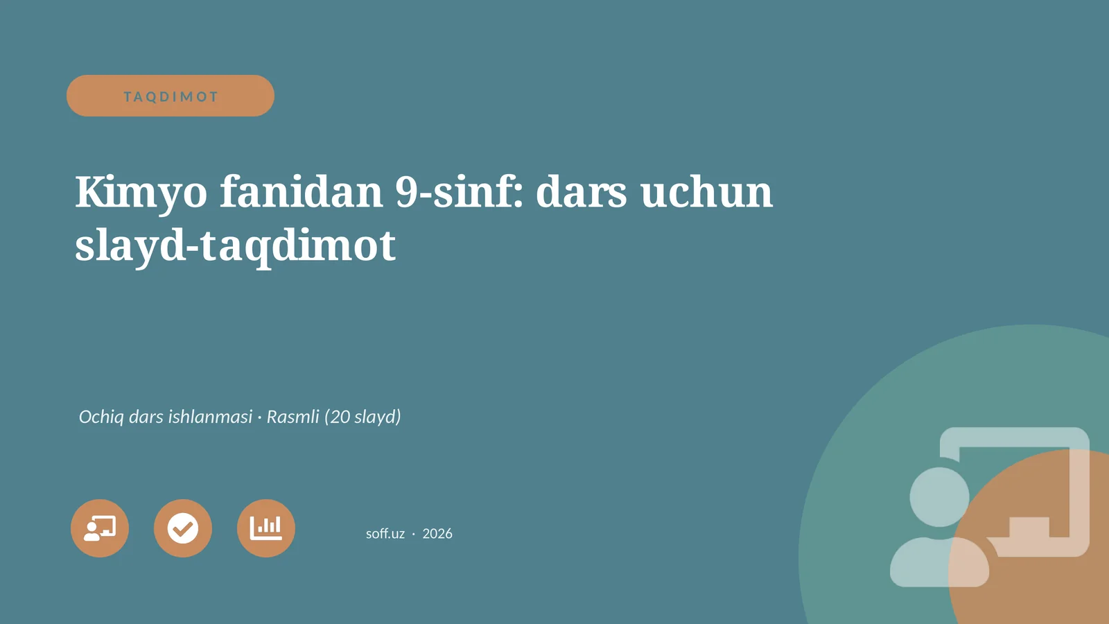 Kimyo fanidan 9-sinf: dars uchun slayd-taqdimot