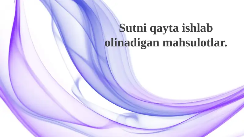 Qayta ishlangan sut mahsulotlari: Qatiq, yogurt va smetana