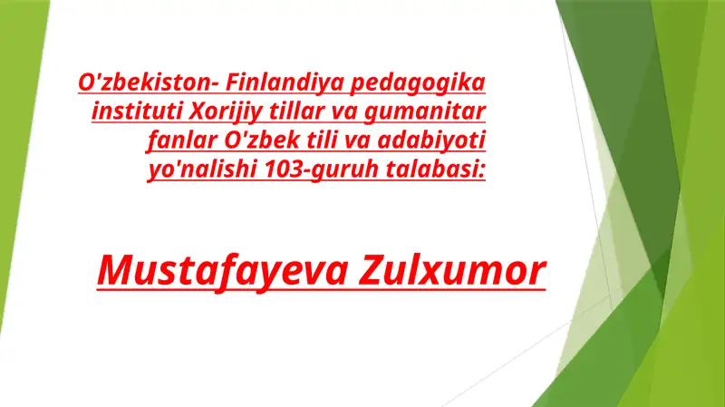 Milliy Urf va Adabiyot