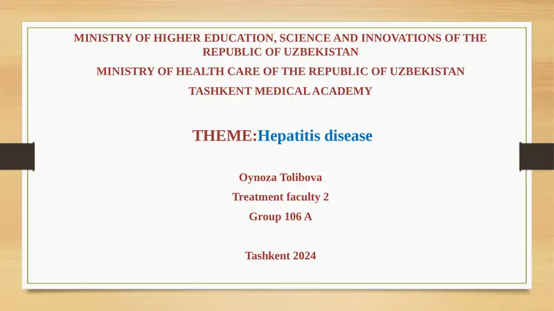 Hepatitisdisease