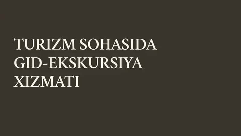 Gidlikning ta'rifi va vazilari
