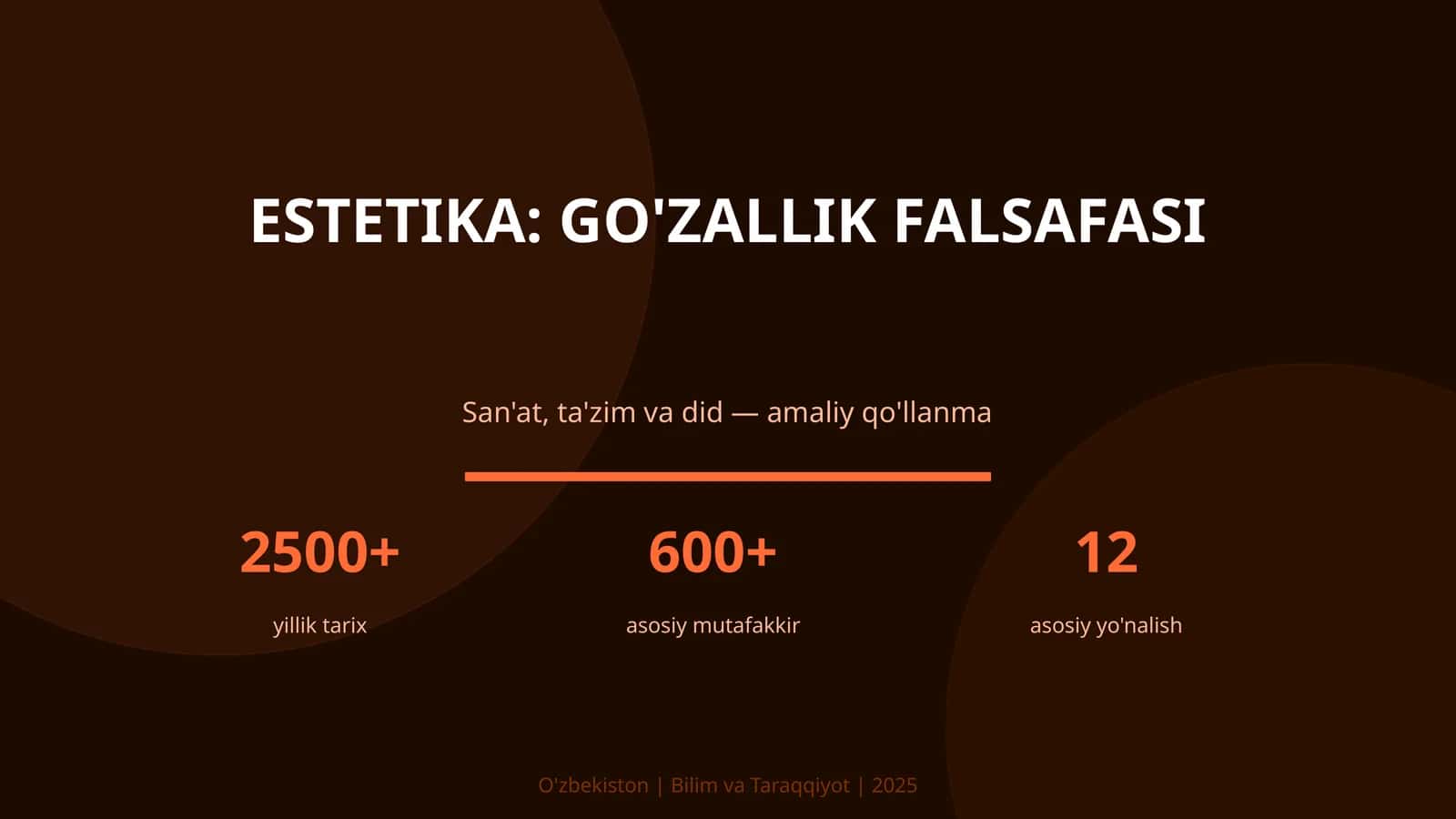 ESTETIKA: GO'ZALLIK FALSAFASI