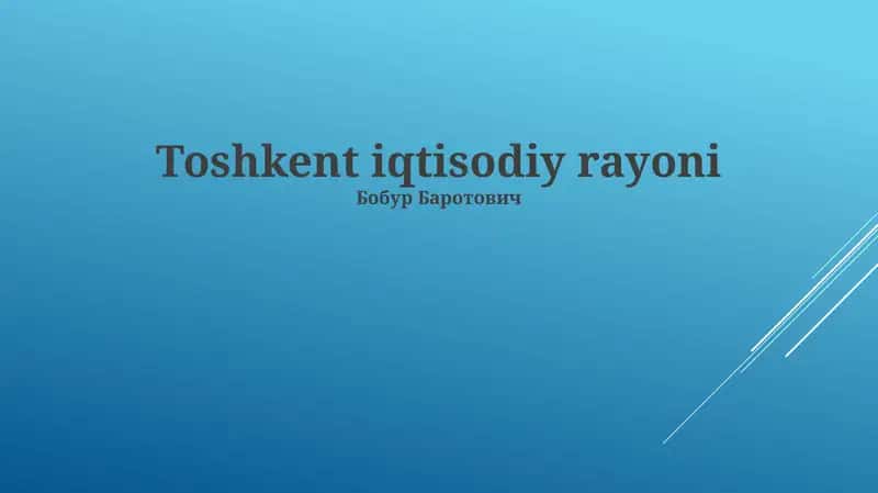 Toshkent iqtisodiy rayoni