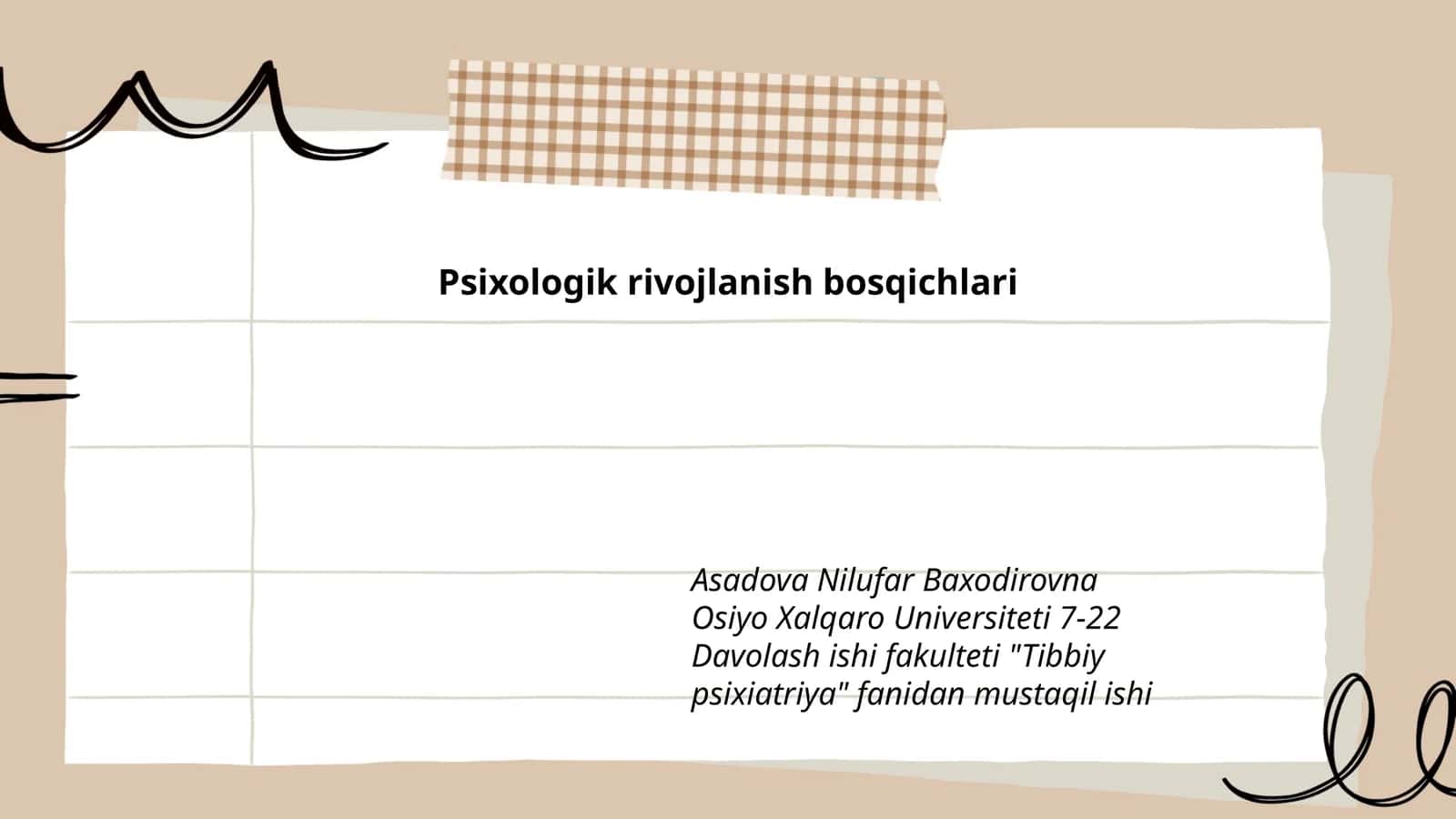 Psixologik rivojlanish bosqichlari