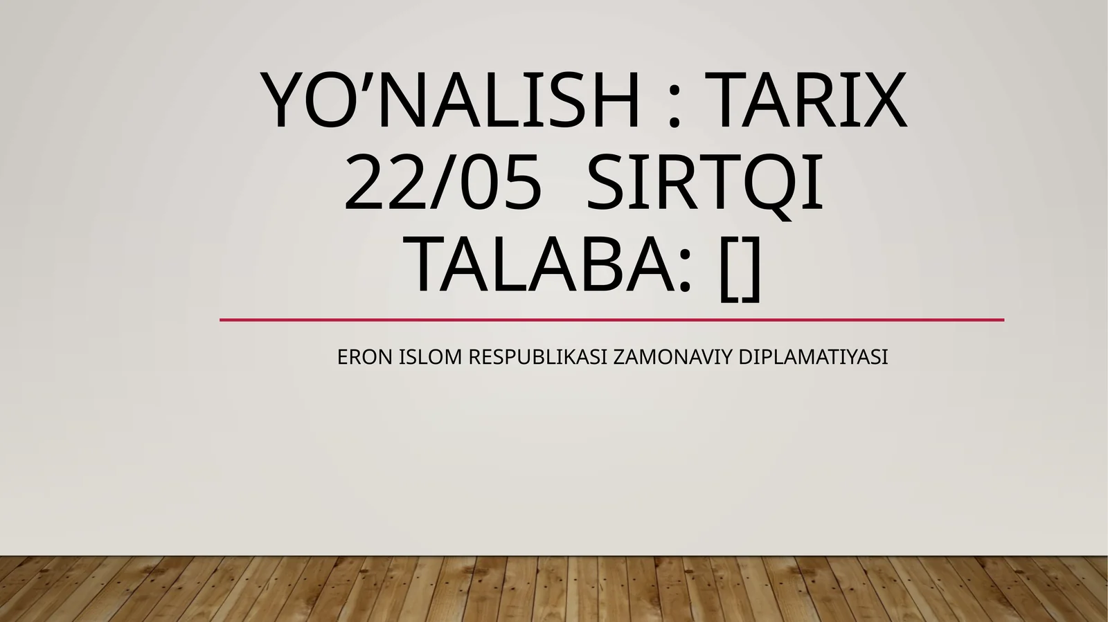 Eron islom Respublikasi zamonaviy diplamatiyasi