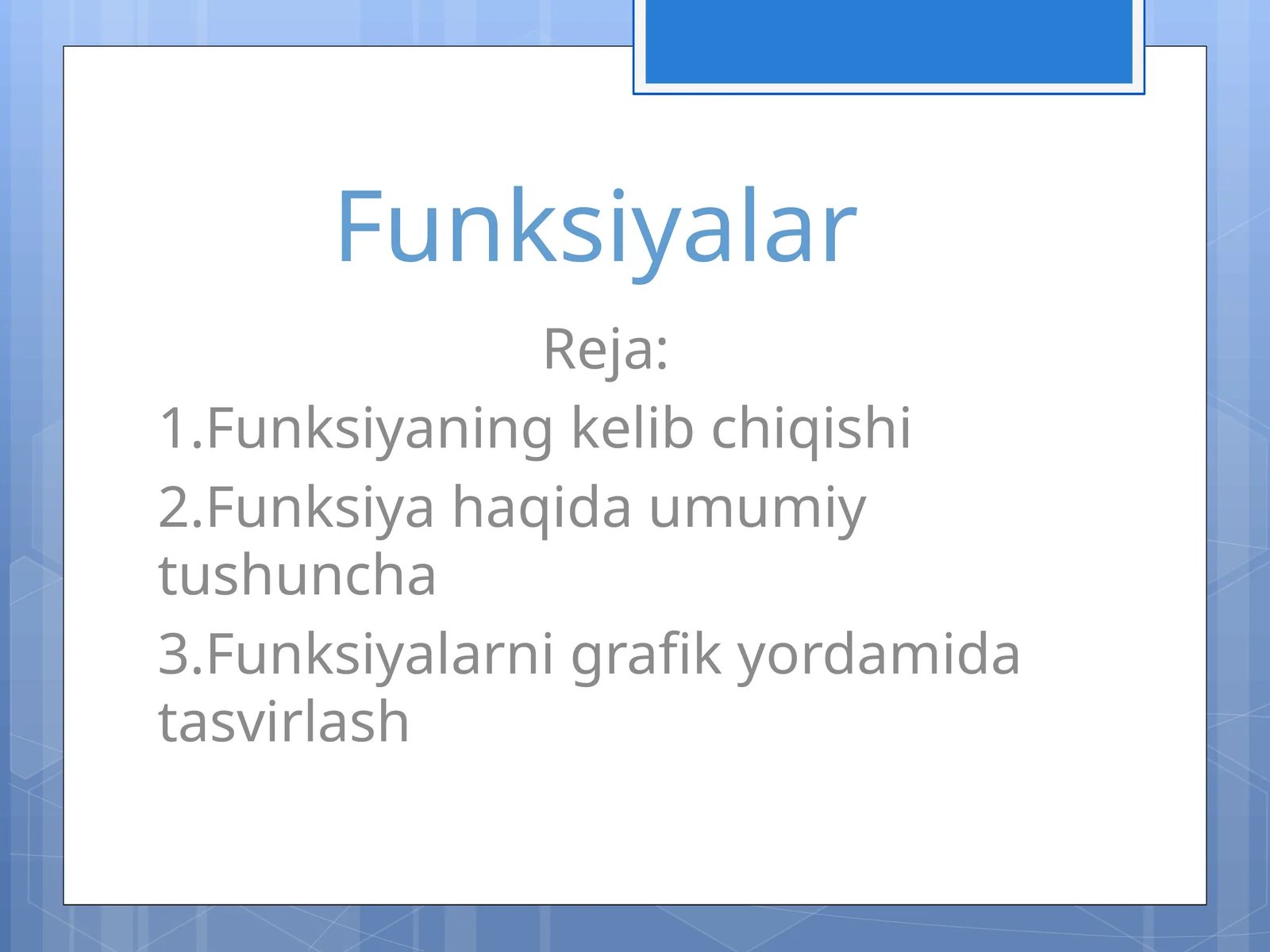 Funksiyalar