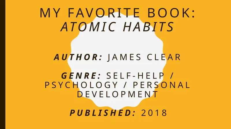 My Favorite Book: Atomic Habits