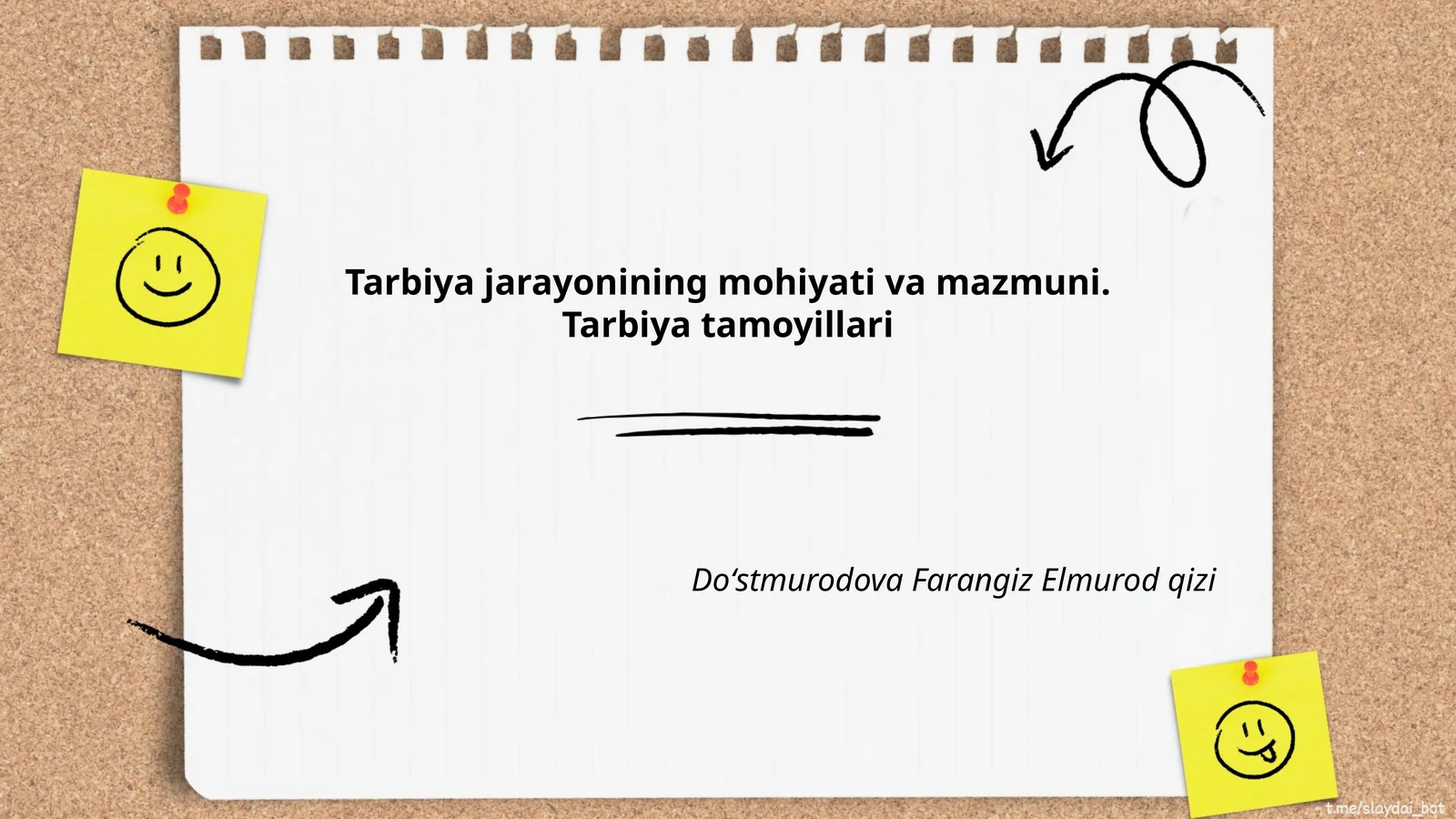 Tarbiya jarayonining mohiyati va mazmuni