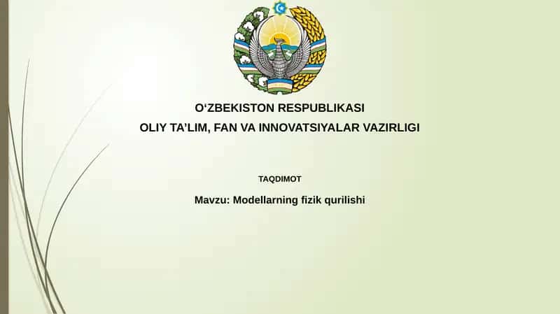 Modellarning fizik qurilishi