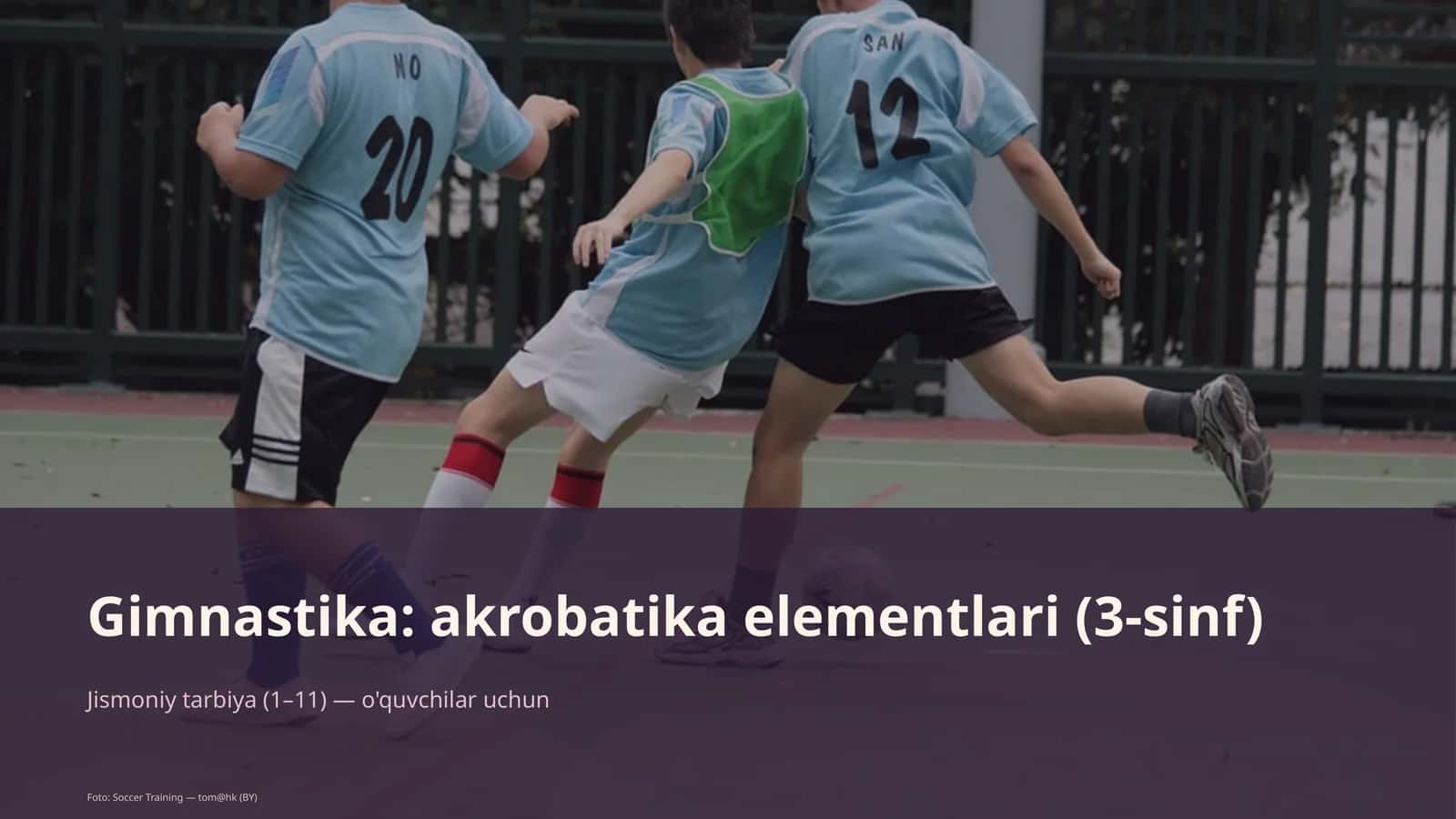 Gimnastika: akrobatika elementlari (3-sinf)