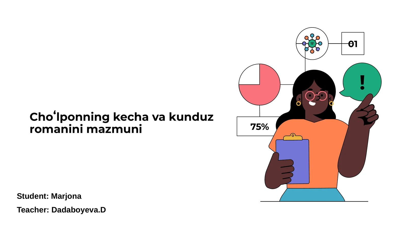Choʻlponning kecha va kunduz romanini mazmuni
