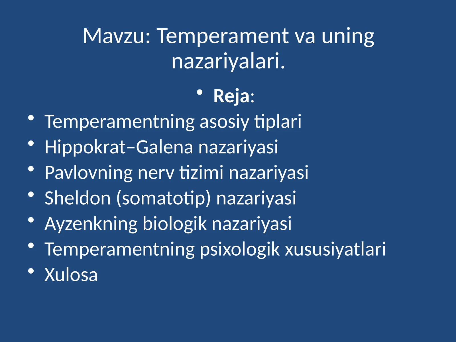 Temperament va uning nazariyalari