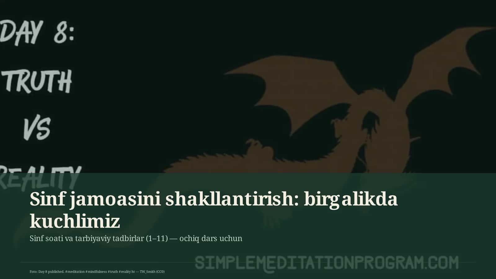 Sinf jamoasini shakllantirish: birgalikda kuchlimiz