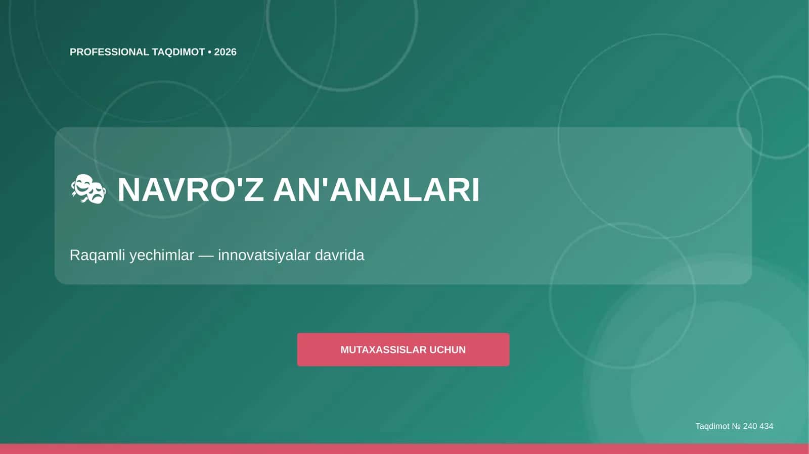 NAVRO'Z AN'ANALARI: RAQAMLI YECHIMLAR (INNOVATSIYALAR DAVRIDA)