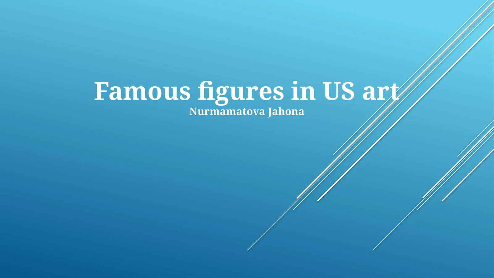 Famous figures in US art