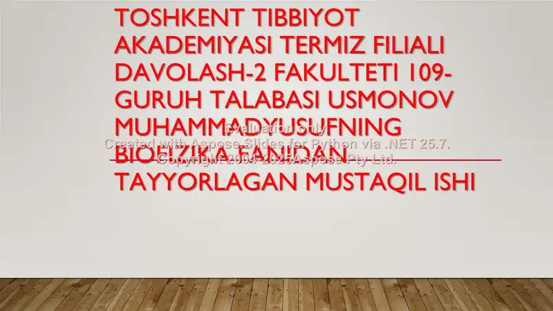 Biologik membranalardagi fizik jarayonlar